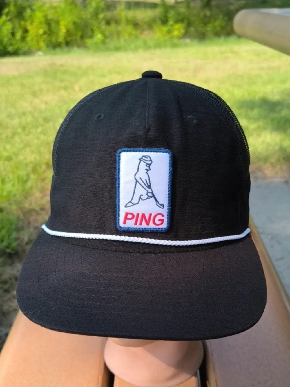 Vintage PING Golf Rope Snapback Trucker Hat – Embroidered Logo Patch